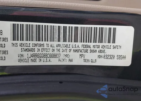 2011 Jeep Grand Cherokee Overland from USA, damaged, VIN 1J4RR6GG8BC668837
